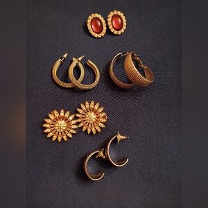 Elegant Gold and Red Women's Jewelry Set